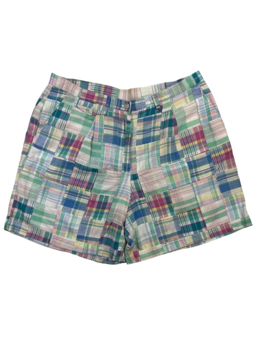 Lauren Ralph Lauren Plaid Pastel Madras Shorts Women’s 18W Patchwork Coastal